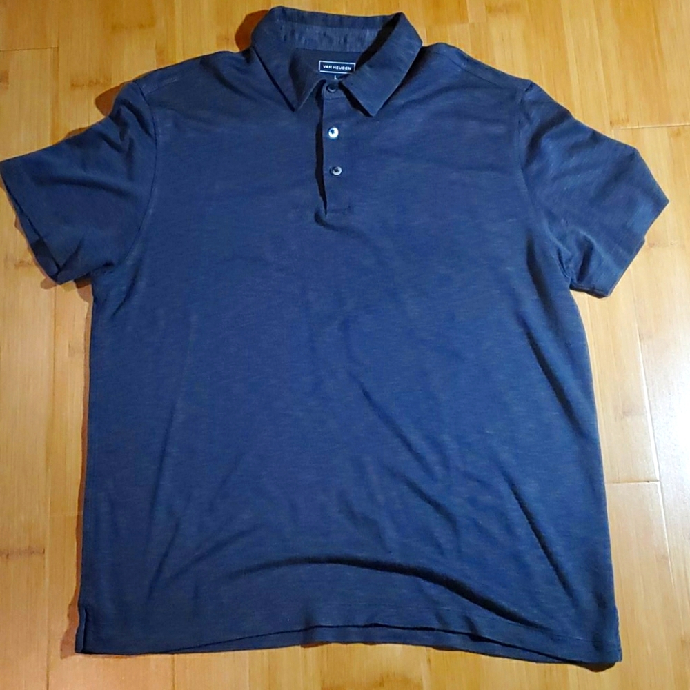 Van Heusen Classic Fit Gray Polo Mens Large